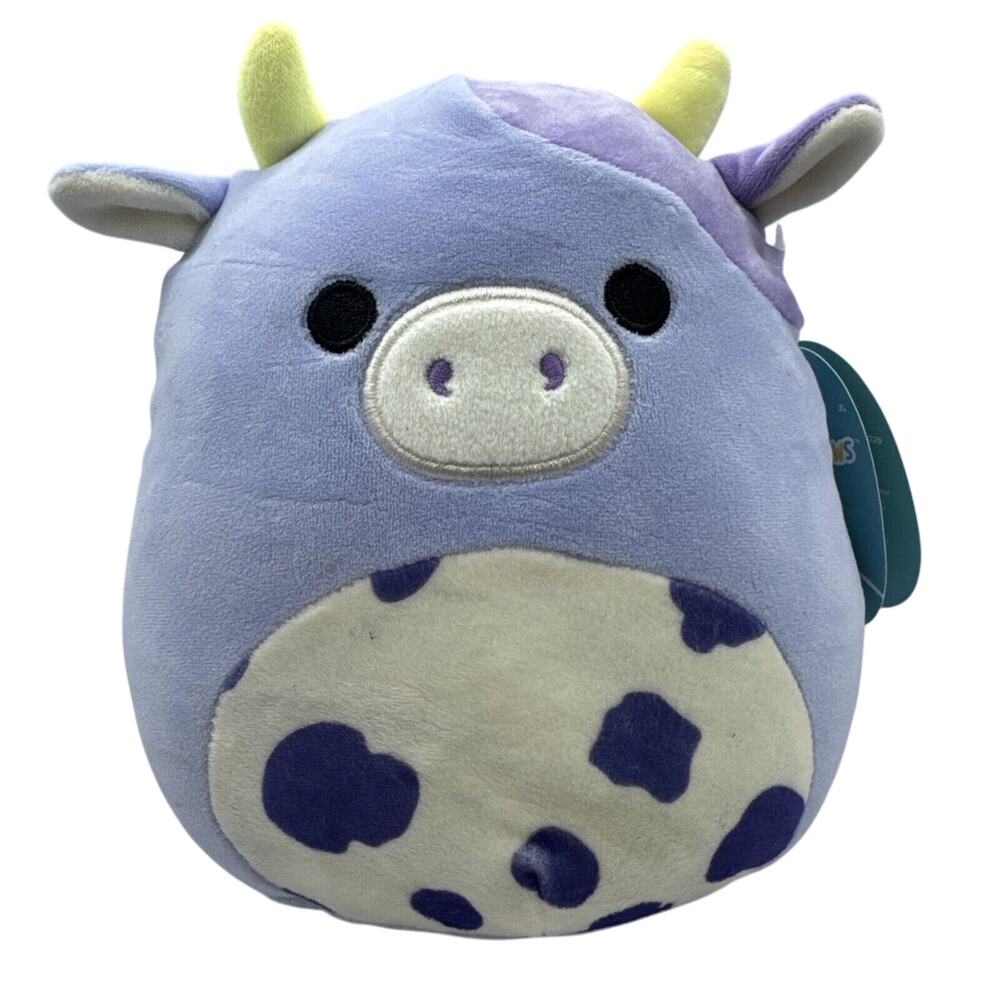 Squishmallows Bubba Purple Cow 8in Kellytoy Plush With Tags